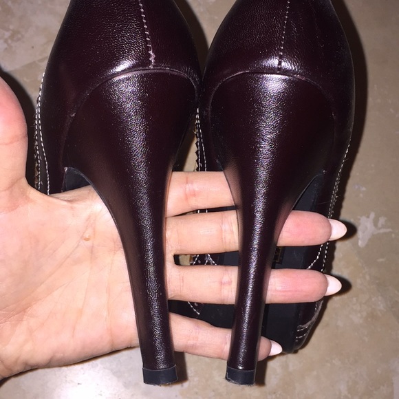 Mix platform animal print peep toe shoes - Picture 4 of 5